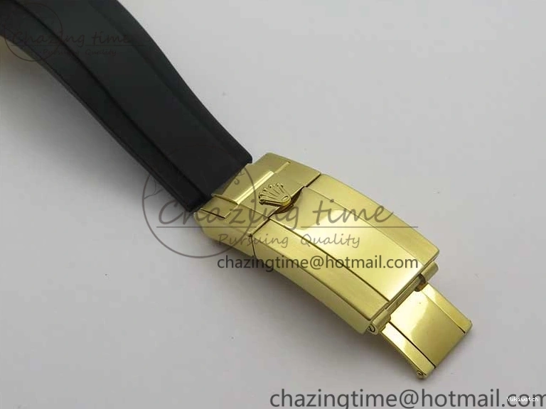 on V3 Strap Extra 1:1 116518 SS Black Strap) YG Dial 904L (Free Case Edition Noob SA4130 White Best Daytona Plated Rubber 1229